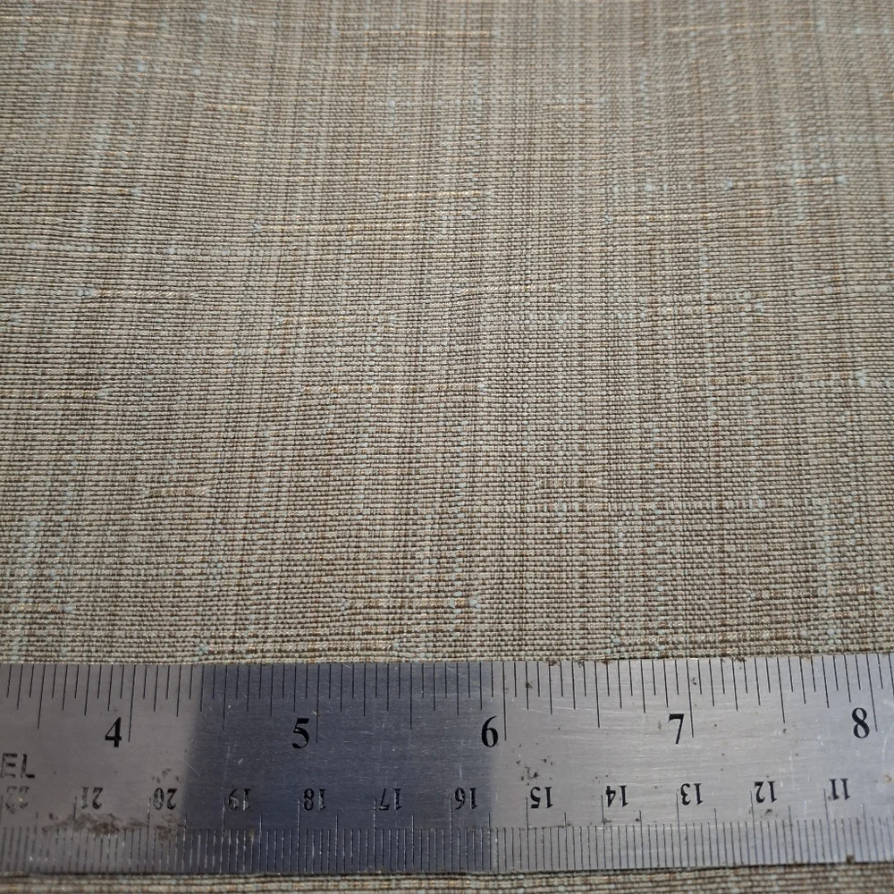 FABRIC #1348 - Home Decor - Taupe Aqua Woven Remnants - 3 pieces